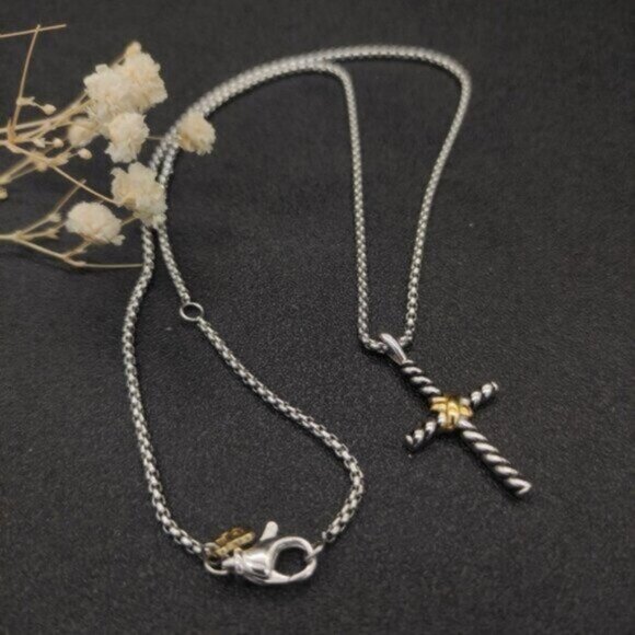 NEW David Yurman Small Cross Necklace DYXL-005 - Picture 5 of 6